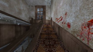 Korku evi 3d cg render