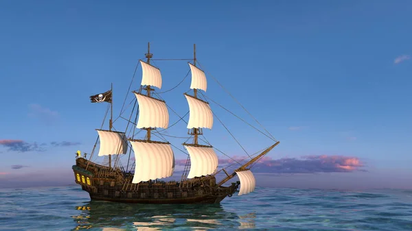 3D CG rendering of ship