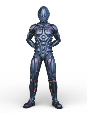 Siber adam 3D cg render