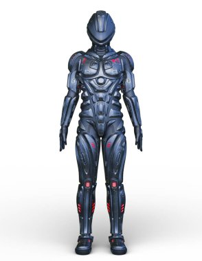 Siber adam 3D cg render