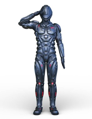 Siber adam 3D cg render