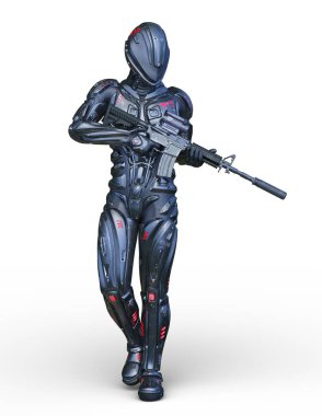 Siber adam 3D cg render