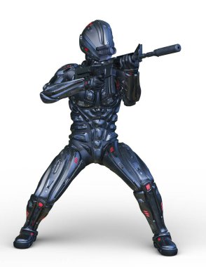 Siber adam 3D cg render