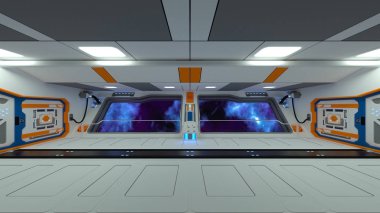 Uzay istasyonunun 3d cg görüntülemesi