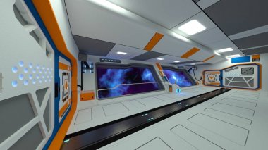 Uzay istasyonunun 3d cg görüntülemesi