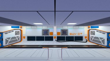 Uzay istasyonunun 3d cg görüntülemesi