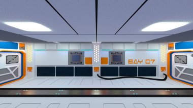 Uzay istasyonunun 3d cg görüntülemesi