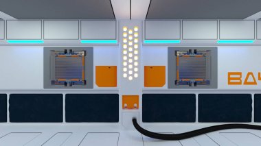 Uzay istasyonunun 3d cg görüntülemesi