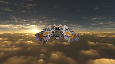 Uzay gemisi 3d cg render