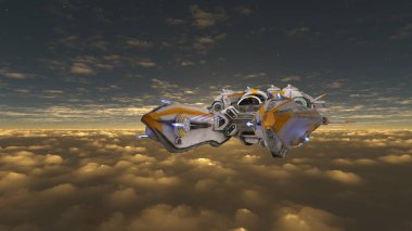 Uzay gemisi 3d cg render