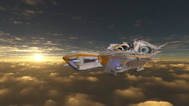 Uzay gemisi 3d cg render