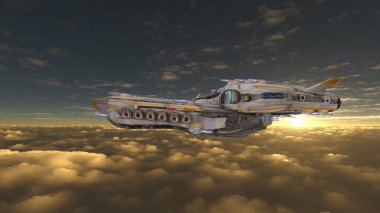Uzay gemisi 3d cg render