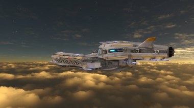 Uzay gemisi 3d cg render