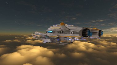 Uzay gemisi 3d cg render