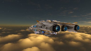 Uzay gemisi 3d cg render