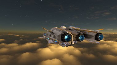 Uzay gemisi 3d cg render