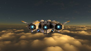 Uzay gemisi 3d cg render