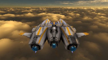 Uzay gemisi 3d cg render