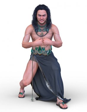 Vahşi adam 3d Cg render