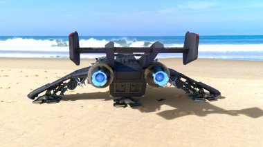 3D cg işleme avcı uçağı