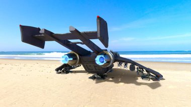 3D cg işleme avcı uçağı