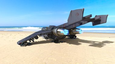 3D cg işleme avcı uçağı