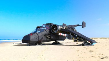 3D cg işleme avcı uçağı