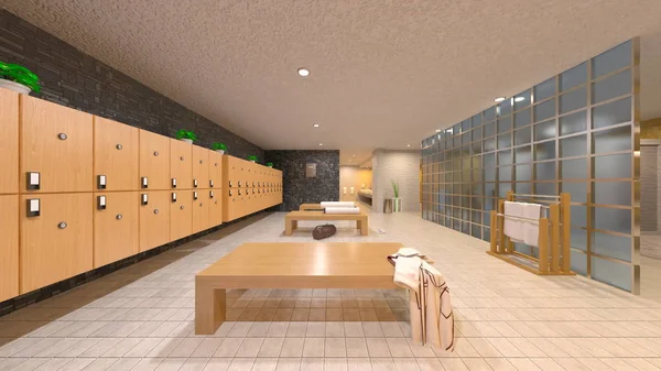 Rendering Locker Room — Stock Photo, Image