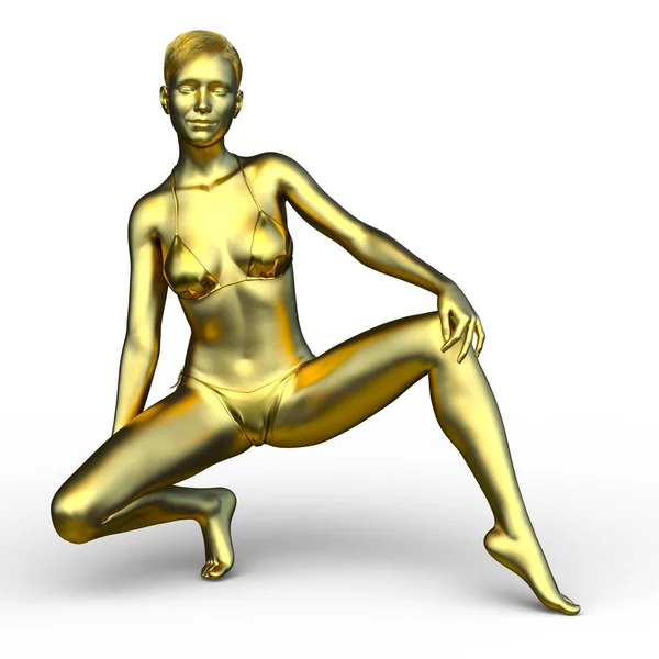 Rendering Woman Statue — Stock Photo, Image