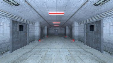 Beton binanın 3d Cg render