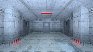 Beton binanın 3d Cg render