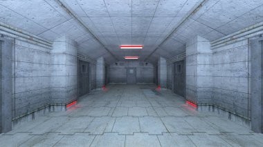 Beton binanın 3d Cg render