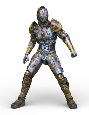 Siber adam 3D cg render