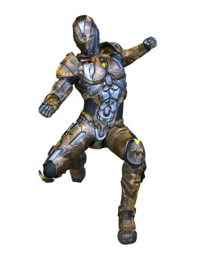 Siber adam 3D cg render