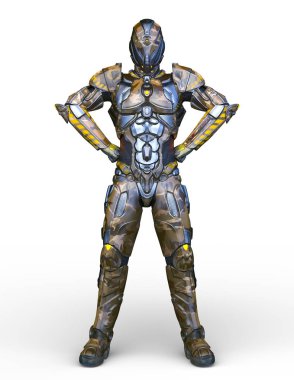 Siber adam 3D cg render