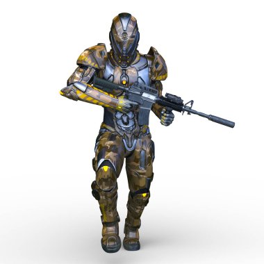 Siber adam 3D cg render