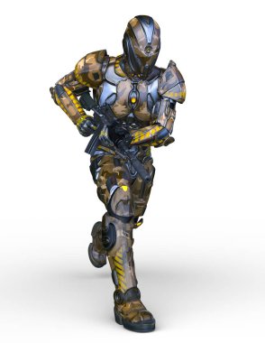 Siber adam 3D cg render