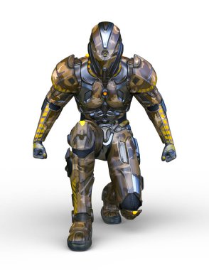 Siber adam 3D cg render