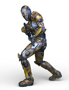 Siber adam 3D cg render