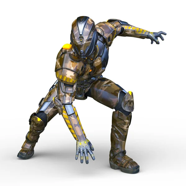 Rendering Cyber Man — Stock Photo, Image