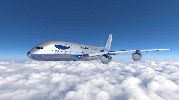 3D CG rendering of Airplane