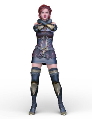 3D cg işleme bir kostüm kız