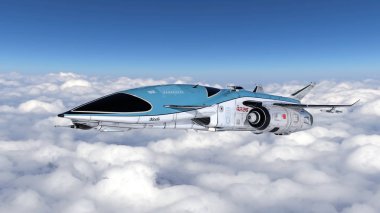 uzay gemisi 3D cg render. Bu görüntü bir şekilde döşenmiş tarafından Nasa unsurları.