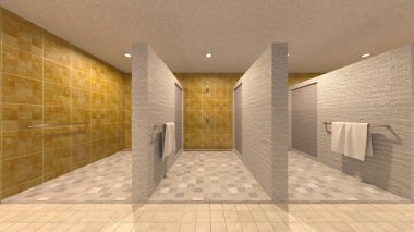 soyunma odasında 3d cg render