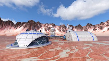 Uzay laboratuvarı3d Cg render