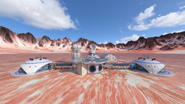 Uzay laboratuvarı3d Cg render