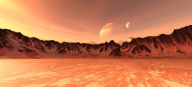 vahşi 3D CG render. NASA tarafından döşenmiş bu görüntünün elemanları.