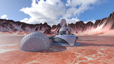 Uzay laboratuvarı3d Cg render