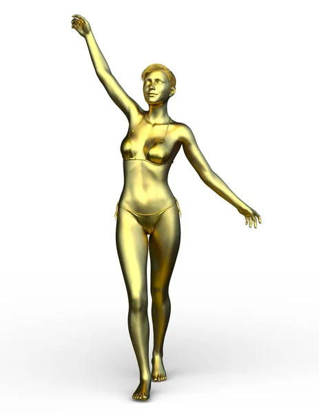 Rendering Woman Statue — Stock Photo, Image