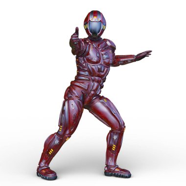 Siber adam 3D cg render